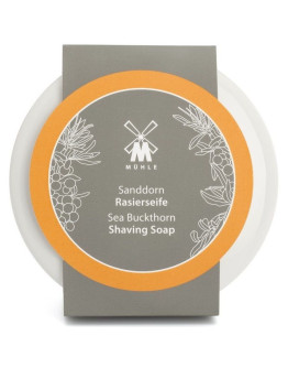Muehle Sanddorn Shaving Soap - Твердое мыло для бритья в фарфоровой чаше Облепиха 65 гр