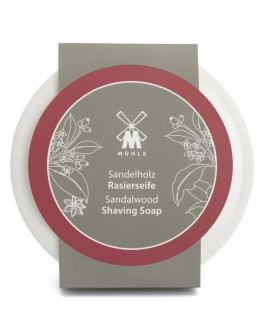Muehle Sandalwood Shaving Soap - Твердое мыло для бритья в фарфоровой чаше Сандал 65 гр