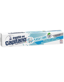 Pasta Del Capitano Plaque & Cavities Toothpaste - Зубная паста защита от Налета и Кариеса 100 мл