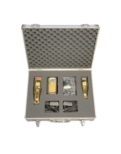 GB Professional Barber Combo - Набор инструментов в кейсе, Золото