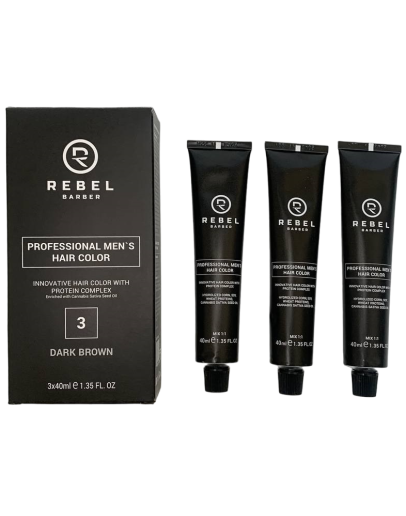 Rebel Barber Hair Color Dark Brown 3 - Краска для волос 3шт по 40гр