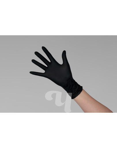 Перчатки нитриловые Ecolat, L, Черный, 100 шт/упк