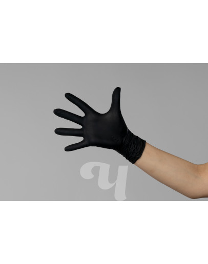 Перчатки нитриловые Safe&Care, L, Черный, 100 шт/упк