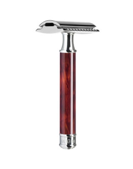 Muehle Traditional R 108 - Т-образная бритва Смола черепахового цвета Сlosed comb