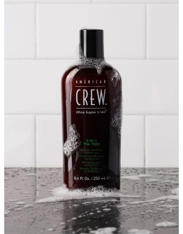 American Crew Tea Tree 3 in 1 - Шампунь кондиционер и гель для душа 3 в 1 250 мл