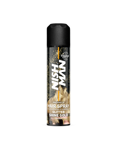 Nishman Glitter Hair Spray Shine Gold - Цветной спрей для волос 150 мл