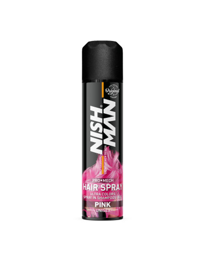 Nishman Glitter Hair Spray Pink - Цветной спрей для волос 150 мл