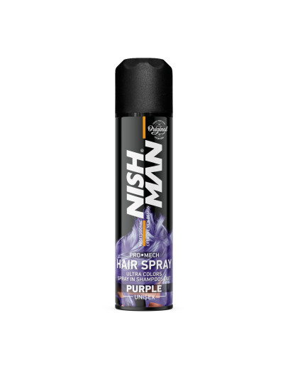 Nishman Glitter Hair Spray Purple - Цветной спрей для волос 150 мл