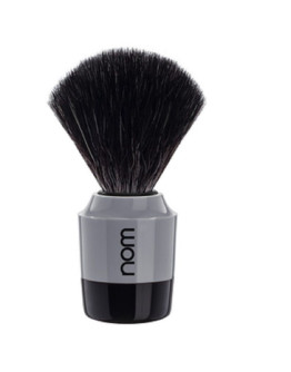 Nom Marten - Помазок для бритья Черная фибра Серый пластик