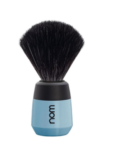 Nom Max - Помазок для бритья Черная фибра Голубой пластик