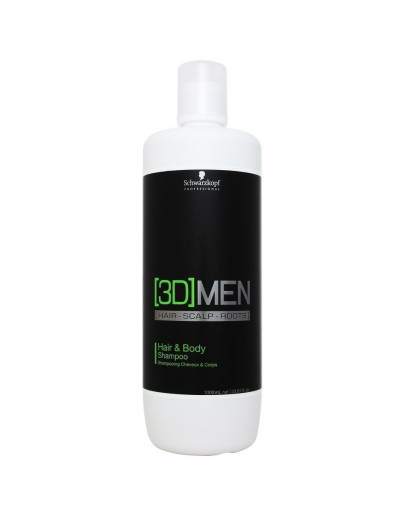Schwarzkopf 3D Men Hair & Body Shampoo - Шампунь для волос и тела 1000 мл
