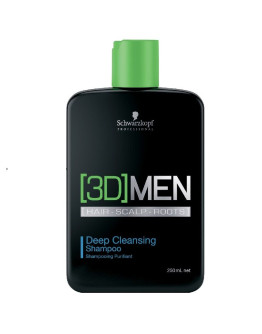 Schwarzkopf 3D Men Deep Cleansing Shampoo - Шампунь для глубокого очищения 250 мл