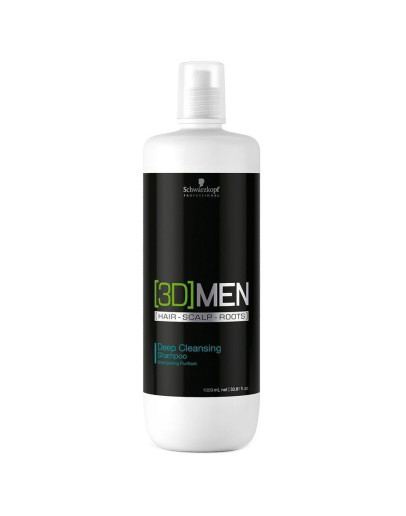 Schwarzkopf 3D Men Deep Cleansing Shampoo - Шампунь для глубокого очищения 1000 мл