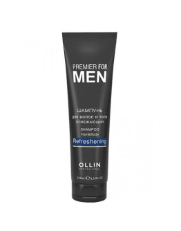 Ollin Premier for Men Hair Shampoo Refresheing - Шампунь для волос и тела Освежающий 250мл