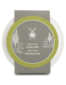 Muehle Aloe Vera Shaving Soap - Твердое мыло для бритья в фарфоровой чаше Алоэ Вера 65 гр