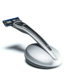 Bolin Webb X1 - Подарочный набор: бритва X1 серебристо-черная, подставка X1 серебристая