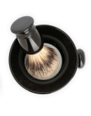 Muehle - Чаша для бритья Черный фарфор с ручкой