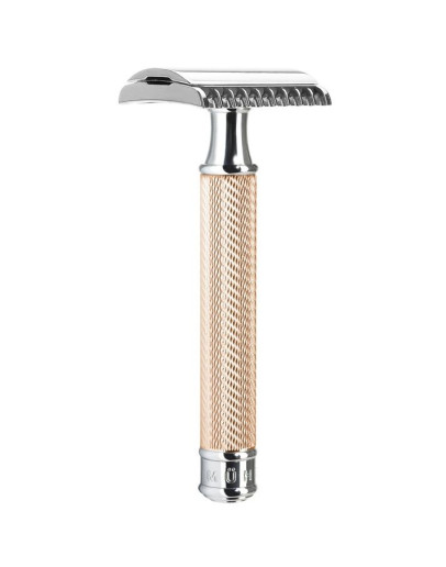 Muehle Traditional R 41 RG - Т-образная бритва Розовое золото Оpen comb