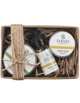Barbaro Set №3 - Подарочный набор для бородача из масла, бальзама и твердого шампуня для бороды