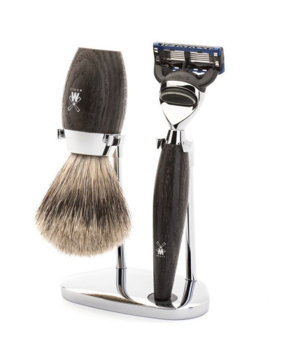 Muehle Kosmo - Бритвенный набор Мореный дуб Барсучий ворс категории Fine Бритва Fusion