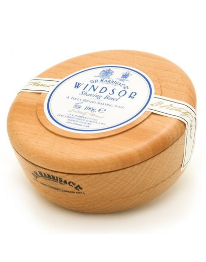 D. R. Harris Windsor Shaving Bowl - Твердое мыло для бритья в чаше из бука 100 гр