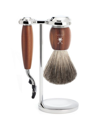 Muehle Vivo - Бритвенный набор Слива Натуральный барсучий ворс Бритва Mach3