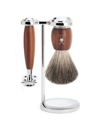 Muehle Vivo - Бритвенный набор Слива Натуральный барсучий ворс Т-образная бритва