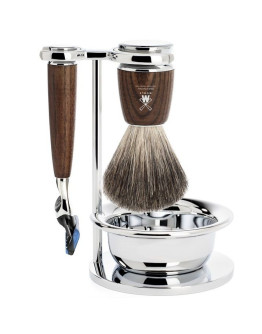Muehle Rytmo - Бритвенный набор Ясень Натуральный барсучий ворс Бритва Fusion Чаша