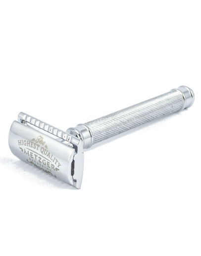 Metzger Chromed Db-14534 - Безопасная бритва с двойным лезвием и латунным основанием