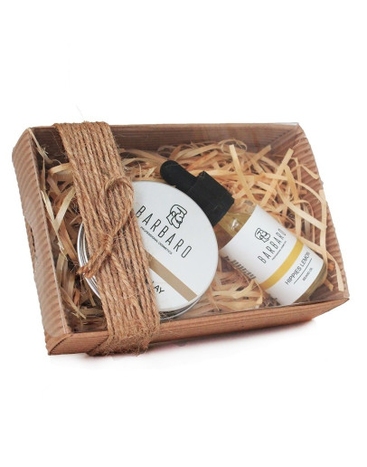 Barbaro Set №11 - Подарочный набор из глины для укладки волос и масла для бороды