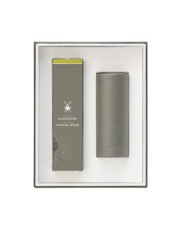 Muehle - Подарочный набор для бритья Крем для бритья Черный помазок Rytmo с ворсом из фибры