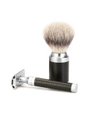 Muehle Rocca R 96 - Т-образная бритва Сталь Черный акцент Сlosed comb