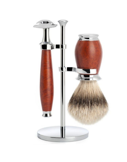 Muehle Purist - Бритвенный набор Бриар Барсучий ворс высшей категории Silvertip Т-образная бритва
