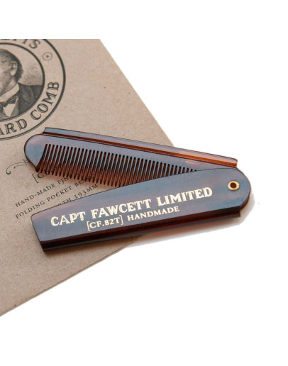 Captain Fawcett Folding Pocket Beard Comb - Складная расческа для бороды