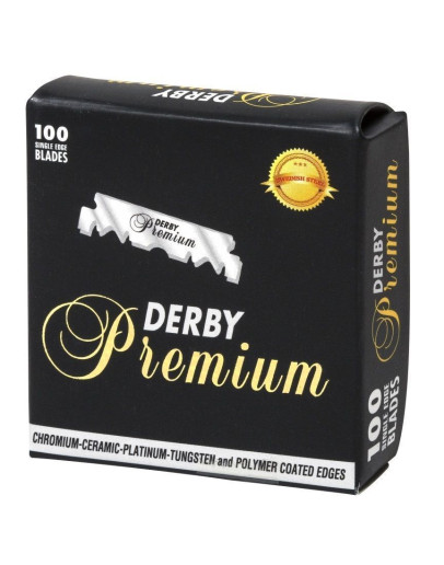 Derby Premium Barber Razor - Сменные лезвия для бритья 100 шт Половинки