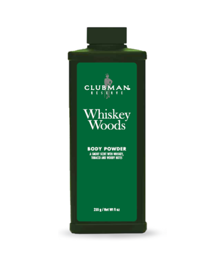 Clubman Whiskey Woods Body Powder - Пудра для тела тальк Виски 255 гр
