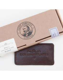 Captain Fawcett Leather Case for Folding Pocket Moustache Comb - Кожаный чехол для расчески для усов