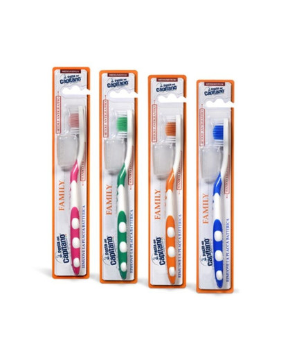 Pasta Del Capitano Family - Семейная зубная щетка (жесткая щетина) Розовая