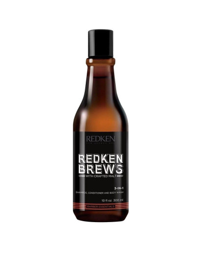 Redken Brews 3 in 1 - Шампунь, кондиционер и гель для душа 300 мл