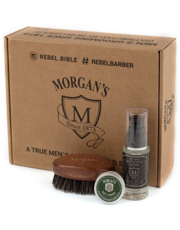 Morgan's - Подарочный набор эликсир и Щетка для бороды и усов с Тестером