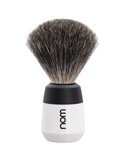 Nom Max 81 WH - Помазок для бритья Барсучий ворс Белый