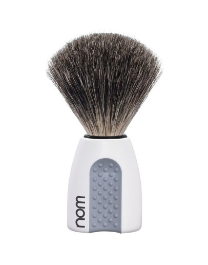 Nom Erik 81 WH - Помазок для бритья Барсучий ворс Белый