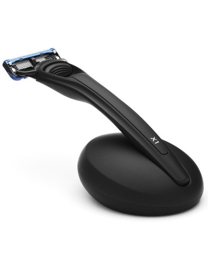 Bolin Webb X1 - Набор бритва X1 матовая черная, подставка матовая черная