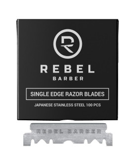 Rebel Barber Single Blade - Сменные лезвия для опасных бритв 100 шт