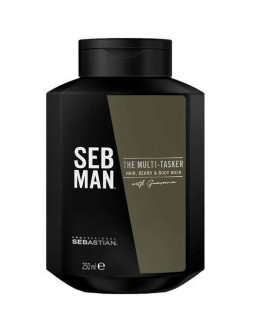Seb Man The Multitasker Shampoo - Шампунь для ухода за волосами, бородой и телом 3 в 1 250 мл