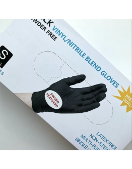 Wally Plastic - Перчатки синтетика Неопудренные Размер S 50 пар Черные