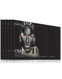 Double Dare OMG Man In Black - Трехкомпонентный комплекс мужских масок «Смягчение и восстановление» упаковка 5 шт