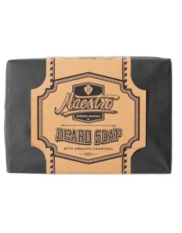 Maestro Beard Soap - Мыло для бороды угольное 100 гр