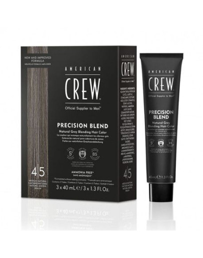 American Crew Precision Blend - Камуфляж для седых волос средний Натуральный 4/5 3 х 40 мл