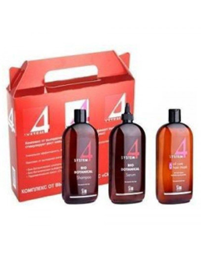 Sim Sensitive System 4 Bio Botanical - Комплекс от выпадения волос 500 мл + 500 мл + 500 мл